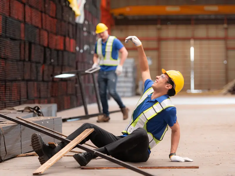Trabajador que sufrió un accidente de trabajo en un depósito